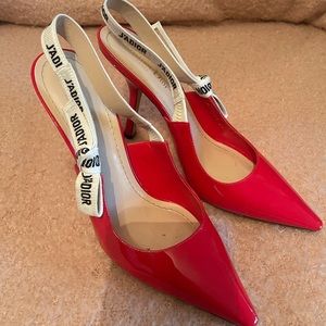 Christian Dior Patent Leather Slingback Pumps